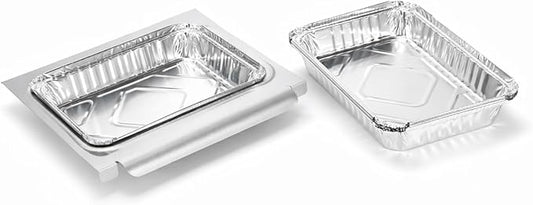 67047 Catch Pan Kit with 5Pcs Aluminum Liner - Grease Drip Tray 6415/83156 Replacement for Weber Spirit/Spirit II 200/300, Genesis/Genesis II LX 200/300 & Traveler Grills