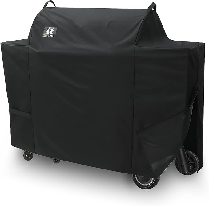 Grill Cover for Traeger Ironwood 885 Wood Pellet Grill, Heavy Duty Waterproof Smoker BBQ Accessories, BAC513 Full Length, Special Zipper Design