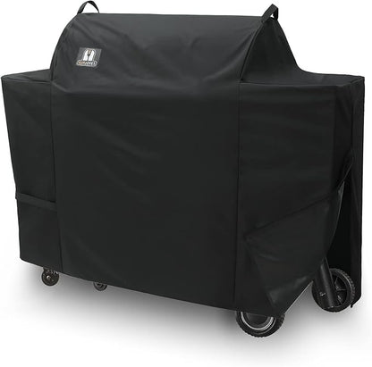 Grill Cover for Traeger Ironwood 885 Wood Pellet Grill, Heavy Duty Waterproof Smoker BBQ Accessories, BAC513 Full Length, Special Zipper Design