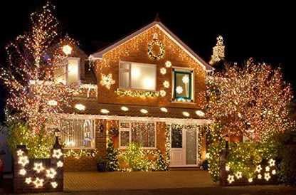 2-Pack Total 164FT 400LED Connectable Christmas Lights Outdoor, Christmas String Lights Waterproof with 8 Modes & Timer, Green Wire Twinkle Lights for Xmas Tree Decorations Outdoor Indoor, Warm White