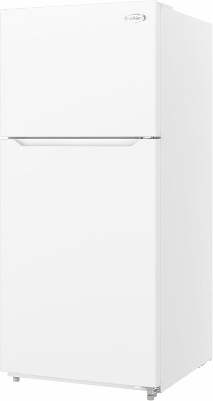 KoolMore 30 Inch 20 Cu Ft Top Freezer Refrigerator, White, Freestanding Full Size Fridge Freezer for Home Kitchen or Garage