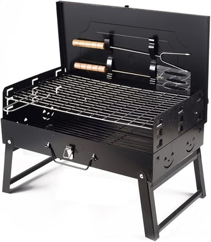 Portable Charcoal Grill for Camping BBQ Grills, Outdoor Barbecue Grill Folding Box Self-Service BBQ, Lightweight and Easy Clean,AsShow-D