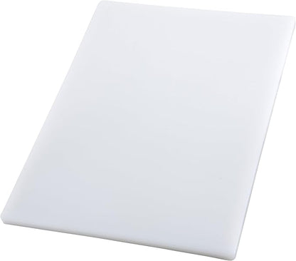 Winco Heavy-Duty Plastic Cutting Board, 12" x 18" x 3/4", White