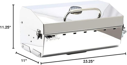 Camco 58131 Stow N' Go 160 Gas Grill with Thermometer and Igniter, White