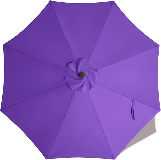ABCCANOPY 9ft Outdoor Umbrella Replacement Top Suit 8 Ribs (Purple)