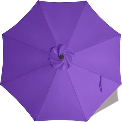 ABCCANOPY 9ft Outdoor Umbrella Replacement Top Suit 8 Ribs (Purple)