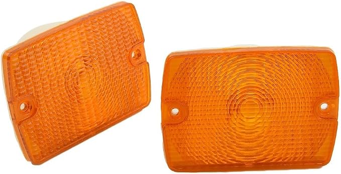 Front Grill Indicator Lights Smoked Amber for Jeep for wrangler YJ 1987-1995 Corner Lamp Replacement