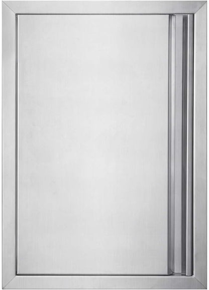 BI-DTOOL Outdoor Kitchen Single Doors 17" W X 24" H BBQ Access Door Thickened 304 Brushed Stainless Steel Doors for Indoor/Outdoor Kitchen Outdoor Cabinet Barbeque Grill or BBQ Island