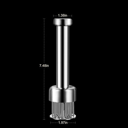 Stainless Steel Meat Tenderizer Tool, 21 Sharp Needles, Meat Piercing, Tenderizing Steak, Beef, Chicken, Pork, Barbecue, Marinating, Small Meat Grinder