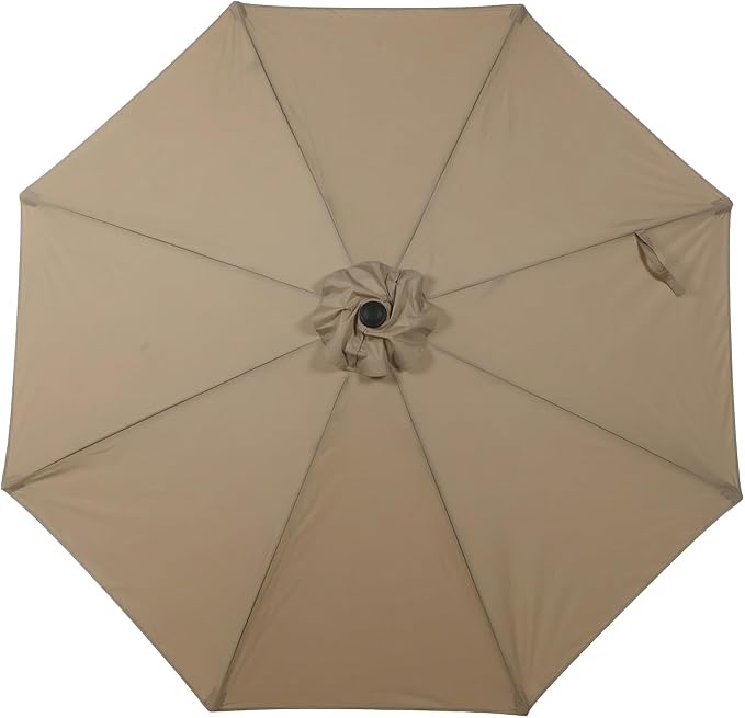 BPS Patio Umbrella Replacement Canopy for 10 ft 8 Ribs Table Umbrella, Outdoor Umbrella Replacement for Market Parasol, Canopy Only