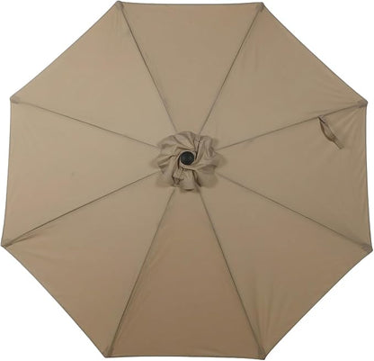 BPS Patio Umbrella Replacement Canopy for 10 ft 8 Ribs Table Umbrella, Outdoor Umbrella Replacement for Market Parasol, Canopy Only