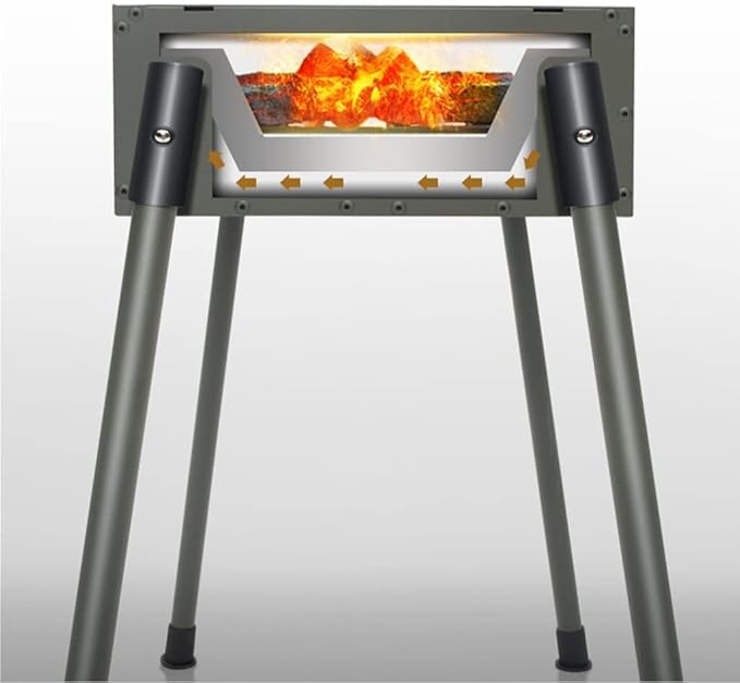 Charcoal Grill, Portable BBQ Grill Heavy-Duty Stainless Steel Barbecue Folding Camping Grill for Outdoor, Backyard, Patio, Picnic, Park (Black a 66 * 30 * 69cm)