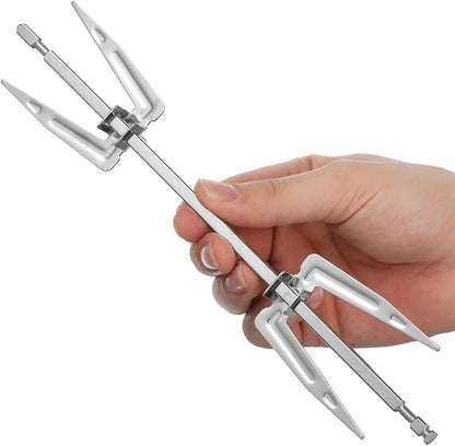 Frcolor Stainless Steel Air Fryer Fork Universal Roast Chicken Fork Fish Grilling Rotisserie Meat Air Fryer Accessories for Bbq Home Kitchen Outdoor 9.8inx1.9in