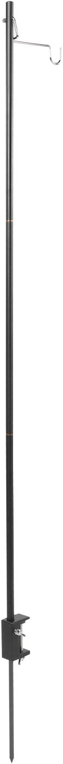 CHICIRIS Aluminum Alloy Light Stand, Portable Foldable Stainless Steel Hook Camping Lamp Pole with Storage Bag, for Outdoor Camping Picnic BBQ