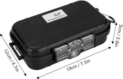 Waterproof Storage Case, Outdoor Survival Waterproof Case Shockproof Storage Case Airtight Carry Box Container for Outdoor Boating Camping(Black)