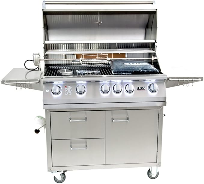 Lion 40 Inch Stainless Steel Propane Gas Grill On Cart