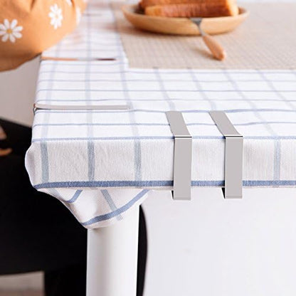 Tablecloth Clips Large Picnic Table Clips for 1.7-2.5" Thickness Picnic Table Cloth Holders Stainless Steel Table Cover Clips Clamps - 12 Pack