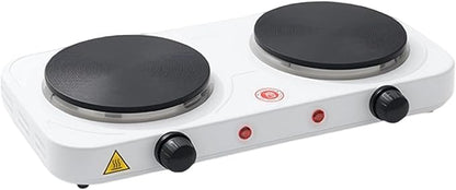 Countertop Double Burner Adjustable Temperature Kitchen Small Appliance Professional 2000W for Braising Scrambling Steaming, Heating Plate