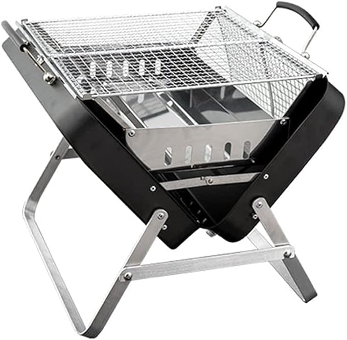 Portable barbecue grill Household outdoor barbecue grill Outdoor charcoal stainless steel barbecue utensils Foldable barbecue stove Suitable for 3-8 people