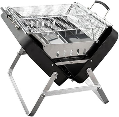 Portable barbecue grill Household outdoor barbecue grill Outdoor charcoal stainless steel barbecue utensils Foldable barbecue stove Suitable for 3-8 people