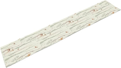 Rustic Forest Table Runner, Rustic Lodge Forest Cabin Country Hunting Woodland Kitchen Dining Table Decoration for Home Party Decor 13x70 Inch