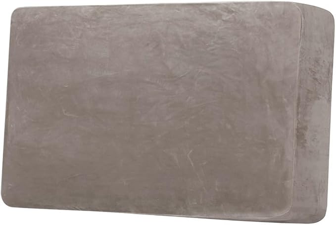 H.VERSAILTEX Velvet Stretch Individual Couch Cushion Cover Plush Slipcover for Loveseat Sofa Furniture Protector Seat Cover (1 Piece Loveseat Cushion Cover, Taupe)