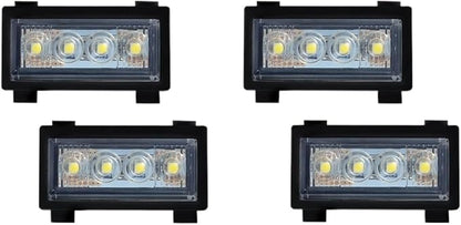 4PCS Grille Lights Compatible With jeep Compatible With Wrangler JL 2018 2019-2023 Front Grid Warning DRL Daytime Running Lamp Daylights Car Parts 12V(Yellow shell yellow)