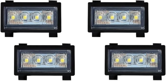 4PCS Grille Lights Compatible With jeep Compatible With Wrangler JL 2018 2019-2023 Front Grid Warning DRL Daytime Running Lamp Daylights Car Parts 12V(Yellow shell yellow)