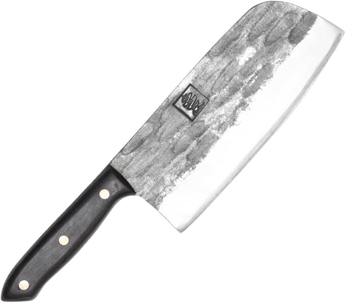 COOLINA Kapeni Butcher Knife, Handmade Forged Multipurpose Meat Cleaver Knife for Kitchen, Home and Outdoor Cooking, Rugged Blade