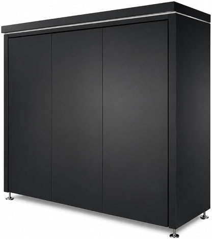 Sunnyjoy Modular Outdoor Kitchen Flip, Premium Aluminum Cabinet System-1 | Max Flip cover version with grill, sink & storage, durable weather-resistant design, includes flip-top set for protection