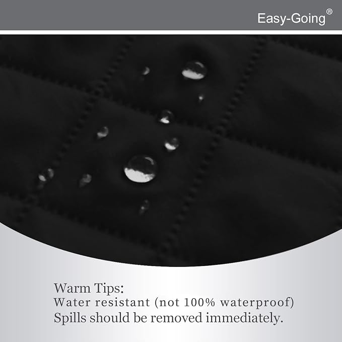 Easy-Going Reversible Couch Cover, Recliner 22 in, Black/Black | Machine Washable Slipcover For Dogs, Water Resistant Furniture Mat For Living Room, Non-Slip Sofa Cover, Pet Friendly