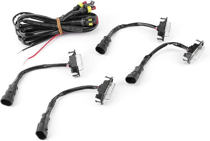 Grille Lights, 4pcs 12V Car LED Grille Light High Brightness Accessory Fit for Toyota 2016‑2020 (White Case)