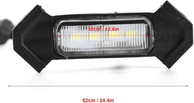 Grille Lights, 4pcs 12V Car LED Grille Light High Brightness Accessory Fit for Toyota 2016‑2020 (White Case)