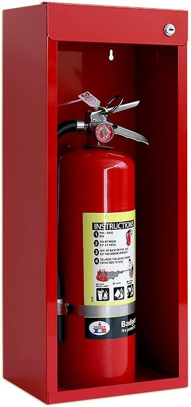 Fire Extinguisher Box Large Size 23 inch Height up to 12 lb | Fire Extinguisher Storage | Weaterproof Cabinet | Fire Extinguishers Wall Mounted Box | Visible Fire Safety Cabinet Storage | Wall-Fixed