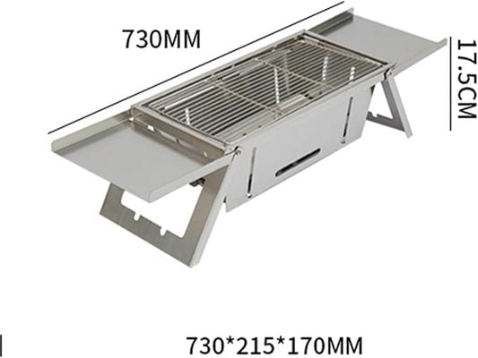 Charcoal Grills Stainless Steel Folding Barbecue Stove Home Outdoor Charcoal Skewers Portable Barbecue Grill Foldable Barbecue Stove Outdoor Grill