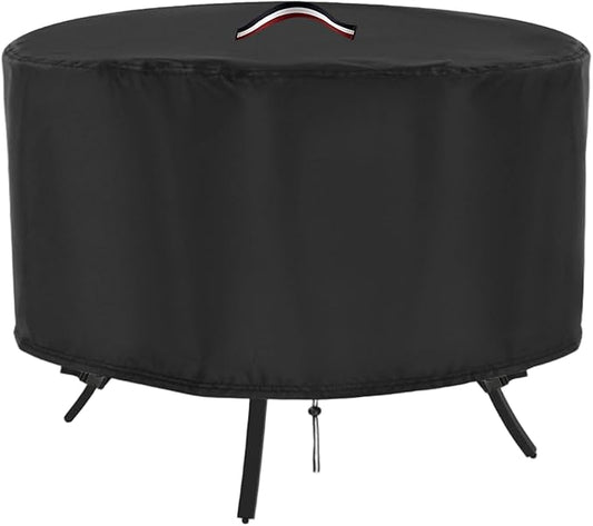 Patio Table Cover, 48 Inch Round Outdoor Table Cover, Waterproof Protective Covers Patio Furniture Covers-48x28Inch