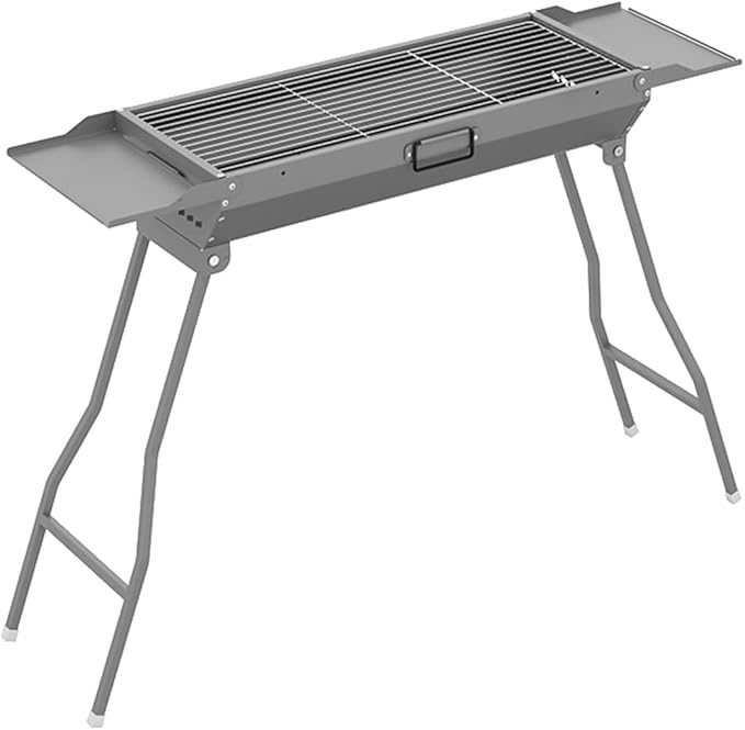 Grills Outdoor Cooking Charcoal, Stainless Steel Coating BBQ Grill Small Charcoal, Portable Charcoal Grill for Party Picnic Travel Home,RV Outdoor Cooking Use (Color : /Gray, Size : E)