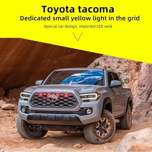 Suitable for 2020 Toyota Tacoma Trd Grille Lights(Yellow shell yellow light)