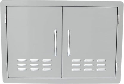 Stanbroil Outdoor Kitchen Stainless Steel Double Access Door with Vents, 30 Inches
