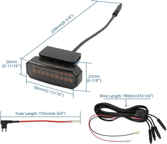 18LED Amber Front Grille Light with Wiring Harness, Universal Clip-On, 4Pcs | Plastic Shell, Truck Grill Lights, For Trucks SUV and Pickups