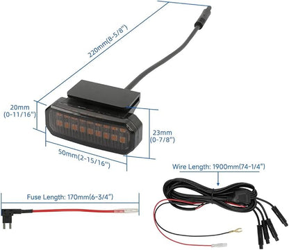 18LED Amber Front Grille Light with Wiring Harness, Universal Clip-On, 4Pcs | Plastic Shell, Truck Grill Lights, For Trucks SUV and Pickups