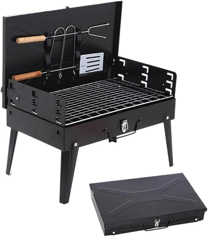 Charcoal Grill Portable Foldable Charcoal BBQ Grill for 3-5 Person Outdoor Barbecue Grill Roasting Family Party Grill BBQ Grill