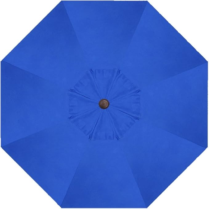 Treasure Garden 9-Foot (Model 810) Deluxe Auto-Tilt Market Umbrella with Black Frame and Sunbrella Fabric: Pacific Blue (Includes 3 Year Extended Frame Warrantee)