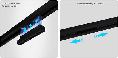 MiBOXER MG5-06N-ZL 6W/12W RGB+CCT Magnetic Grille Light Zigbee 3.0+2.4G, Smart Dimmable Full Color Tunable White 2700-6500K, Snap-in 48V Magnetic Track Rail Light, Alexa