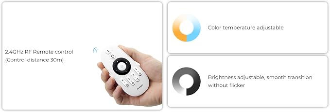 MiBOXER MG2-10N-ZL 10W/20W CCT Magnetic Grille Light Zigbee 3.0+2.4G, Dual White Smart Dimmable 2700-6500K, Snap-in 48V Magnetic Track Linear Rail Light, Compatible with Alexa