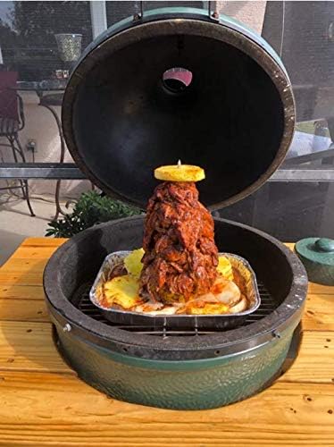 BBQ Vertical Skewer for Al Pastor chicken gyro Pan meat Hack Gaucho, for Home Made Tacos Al Pastor, Shawarma, Brazilian Churrasco,Stainless Steel, with 8 inch & 10 inch stick