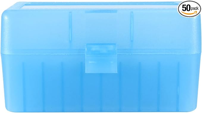 50 Round Rifle Ammo Can | Durable Plastic Ammo Storage Box with Lock | Waterproof Box, Bullet & Tool Organizer for Travel & Range | Secure Locking Ammo Container