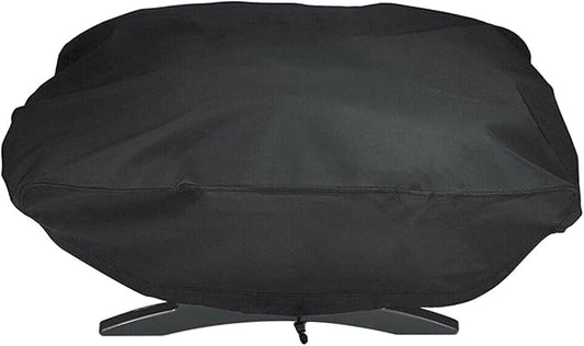 Ragyzity Waterproof Portable Grill Cover for Weber Q 7110/100/1000 Series, Outdoor Grill Cover UV Resistant Barbeque Grill Cover, Portable Heavy Duty Gas Grill Cover BBQ Cover with Drawstring