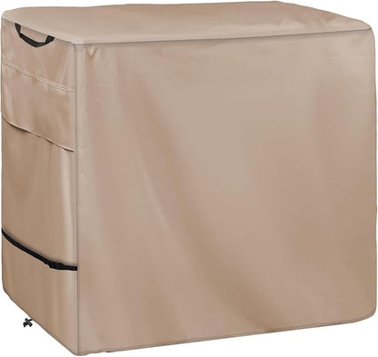Pizza Oven Table Cover- Heavy Duty Waterproof Cover for Pizza Oven Cart Table,Compatible with 51 inch Outdoor Utility Cart and Storage Cabinet Khaki