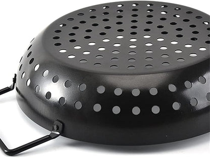 BBQ Grill Outdoor Non-stick Charcoal Grill Plate Stainless Steel Barbecue Tray Grills Portable Charcoal Stove for Outdoor Camping Bbq Accessories (Size : 29.7x22.7x5.2cm)